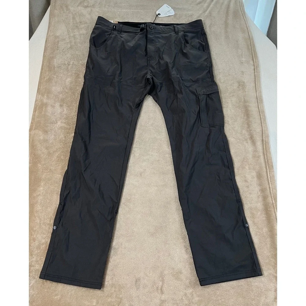 Prana Stretch Zion Slim Pant II Men's 40x34 Dark Iron Tapered Cargo MSRP $95 NEW